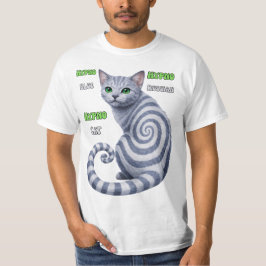 Camiseta Gato Hipno Azul Russo