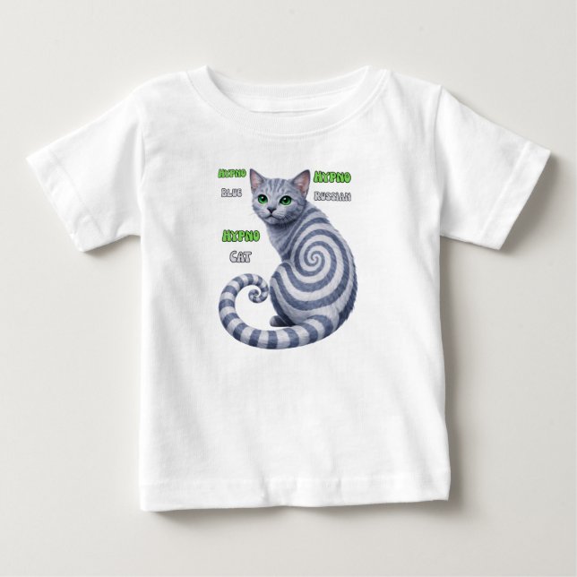 Camiseta Gato Hipno Azul Russo (Frente)
