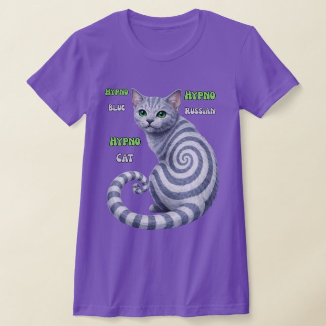 Camiseta Gato Hipno Azul Russo (Postura )