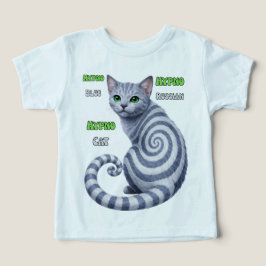 Camiseta Gato Hipno Azul Russo