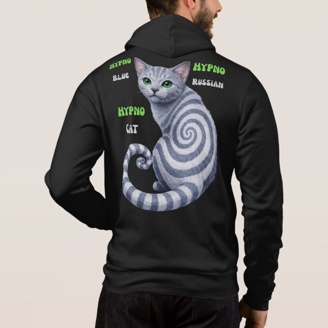 Camiseta Gato Hipno Azul Russo (Verso)