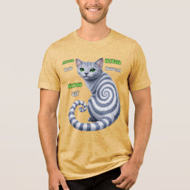 Camiseta Gato Hipno Azul Russo