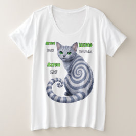 Camiseta Gato Hipno Azul Russo