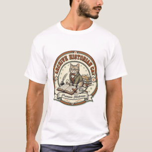 Camiseta Gato Historiador de Arquivo Gato Historiador de Ar