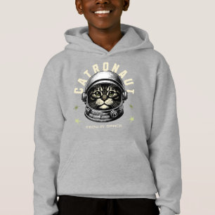 Camiseta Gato Hoodie Engraçado Astronauta Gato