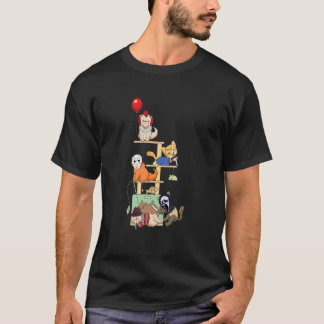 Camiseta Gato Horrofilms Árvore de Gato Dono de Gato Horror