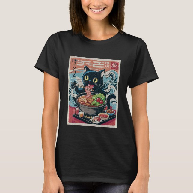 Camiseta Gato Hotpot Kit de Hot-Pot Japonês (Frente)