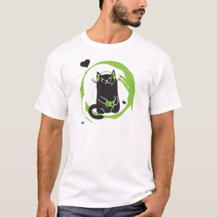 Camiseta Gato ilustrado do Gamer