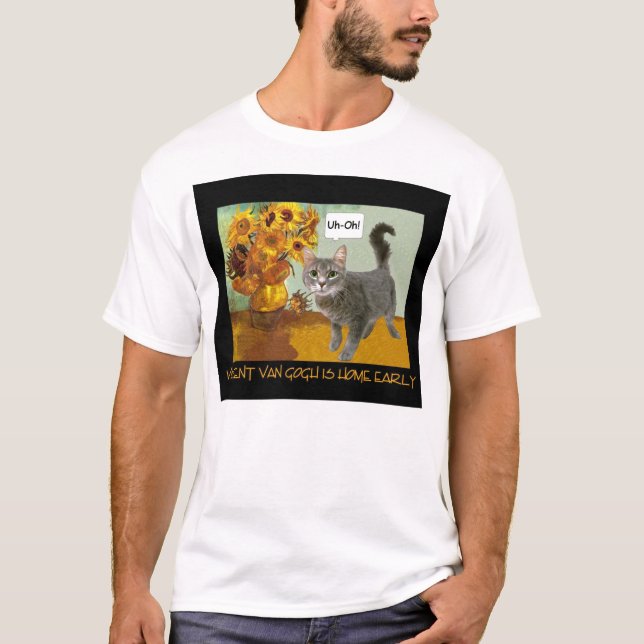 Camiseta Gato impertinente 3 de Van Gogh (Frente)