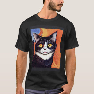 Camiseta Gato Impressionista Gritando Impressionismo Gatos