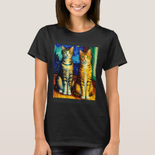Camiseta Gato Impressionista Impressionismo Gatos Pintura C