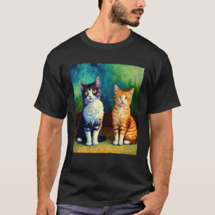 Camiseta Gato Impressionista Impressionismo Gatos Pintura C