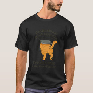 Camiseta Gato Inspetor de Lanche Profissional Engraçado Pre