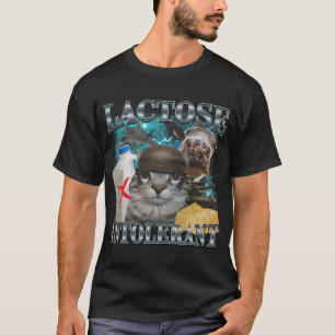 Camiseta Gato Intolerante à Lactose Meme