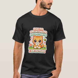 Camiseta Gato Introvertido Fofo Devido a Circunstância Infe
