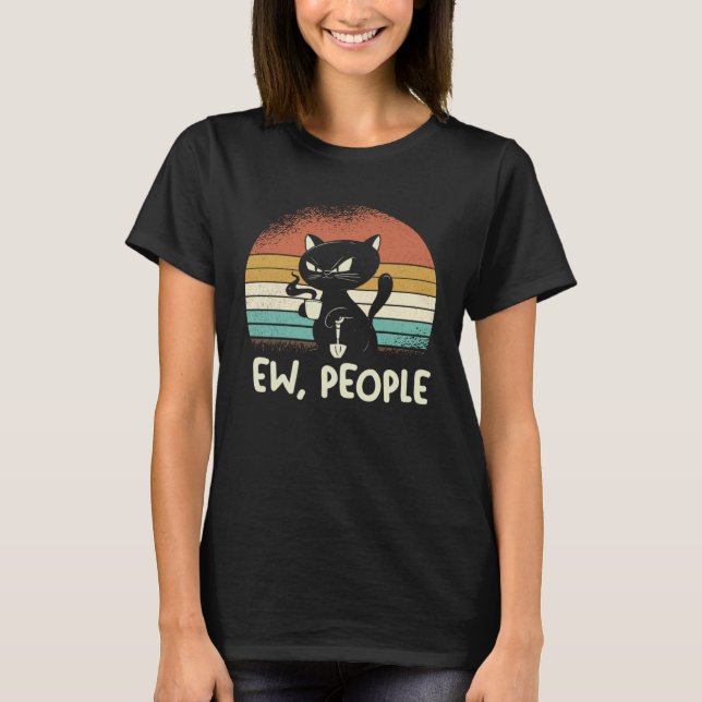Camiseta Gato Introvertido Ih, Pessoas (Frente)