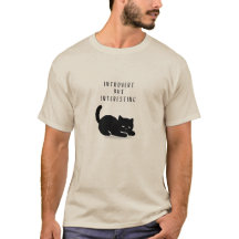 Camiseta Gato Introvertido Mas Interessante com Ci