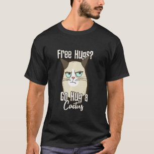 Camiseta Gato Irritado Abrindo Um Cactus