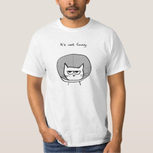 Camiseta Gato irritado e o cone da vergonha