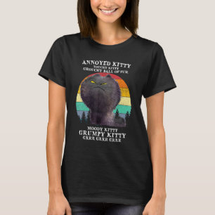 Camiseta Gato Irritado Gatinho Sensível Bola Mal-humorada V