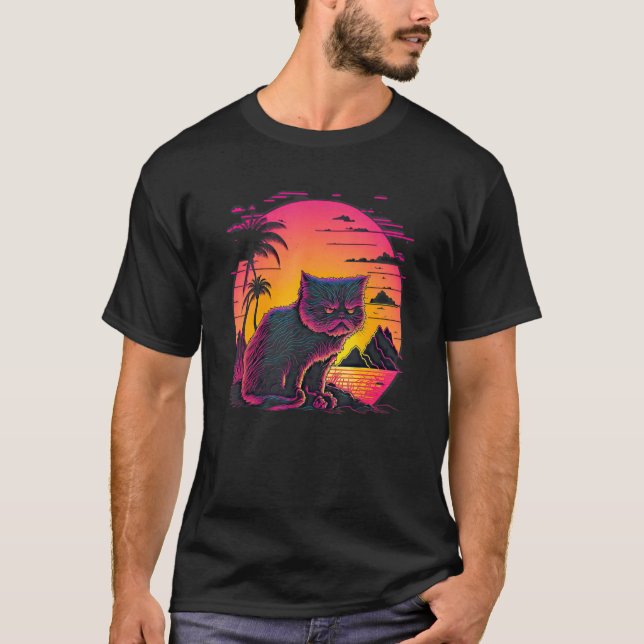 Camiseta Gato Irritado Retroestésico (Frente)