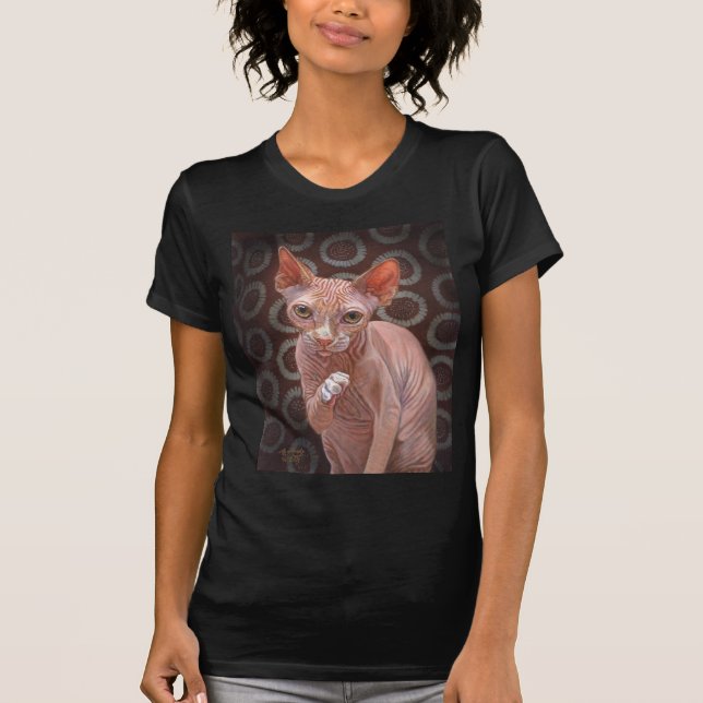 Camiseta Gato Jack da esfinge de Sphynx (Frente)