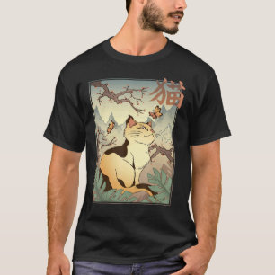 Camiseta Gato Japão Gato Fantasia de Gato Aluguer Japonês