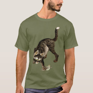 Camiseta Gato Japonês Apanhando um Sapo