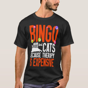 Camiseta Gato Jogador de Bingo e Gatos Porque Terapia É