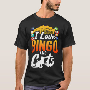 Camiseta Gato Jogador De Bingo Eu Amo Bingo E Gatos