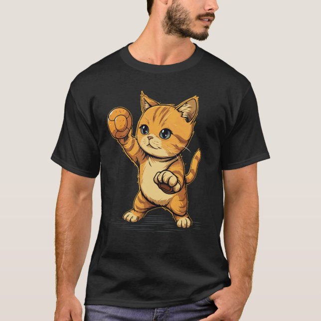 Camiseta Gato Jogador de Queimada na Queimada (Frente)