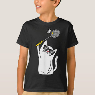 Camiseta Gato Jogando Badminton Jogador De Tartarugas Jogad
