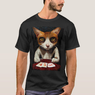 Camiseta Gato Jogando Cartas Pôquer 2