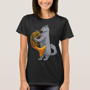 Camiseta Gato Jogando Cristão Francês Horn4