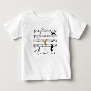 Camiseta Gato Jogando Música De Nota, Presente De Gato Mal