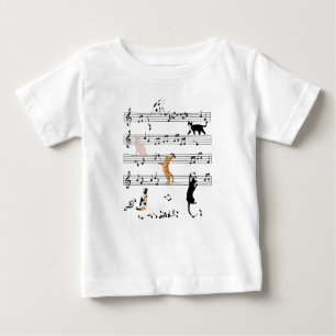 Camiseta Gato Jogando Música De Nota, Presente De Gato Malv