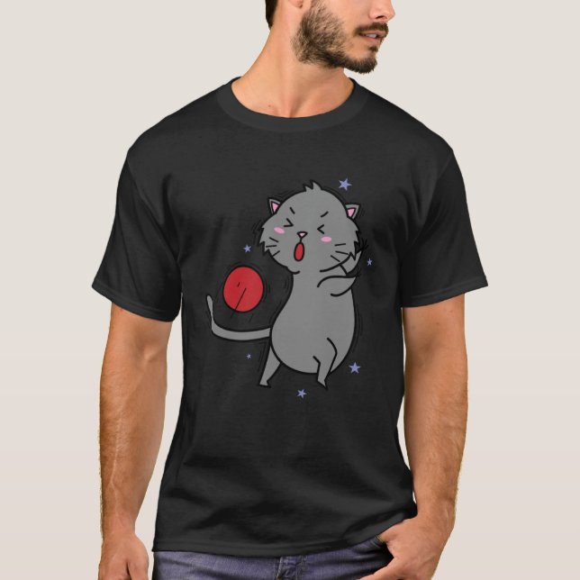Camiseta Gato jogando Queimada ou Queimado (Frente)