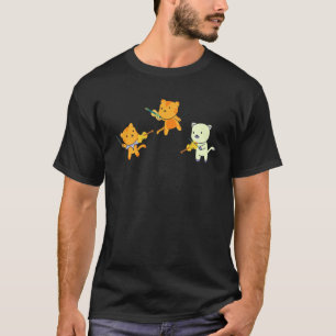 Camiseta Gato Jogando Violino Cello Violino Violino