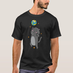 Camiseta Gato Jogando Voleibol Esporte Pet