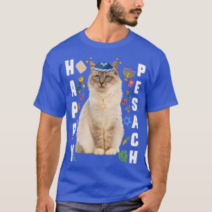 Camiseta Gato Judeu Feliz Pesach Matzah Passover Hol
