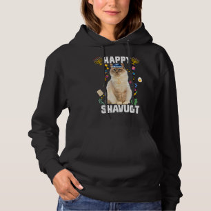 Camiseta Gato Judeu Kippah Happy Shavuot Matzah Shavuot Hol