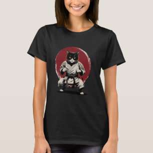 Camiseta Gato Karate Judo Japão Bandeira Japonesa Pun Gráfi