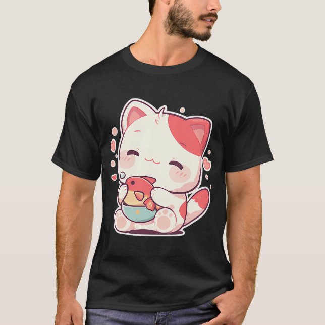 Camiseta Gato Kawaii (Frente)
