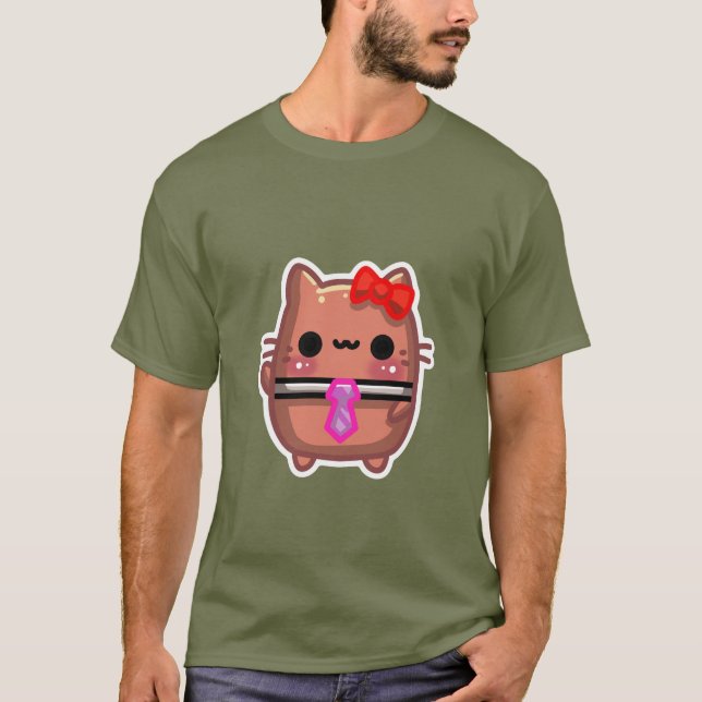 Camiseta gato kawaii  (Frente)