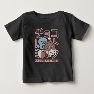 Camiseta Gato Kawaii com Leite de Chocolate – Arte Pop Japo