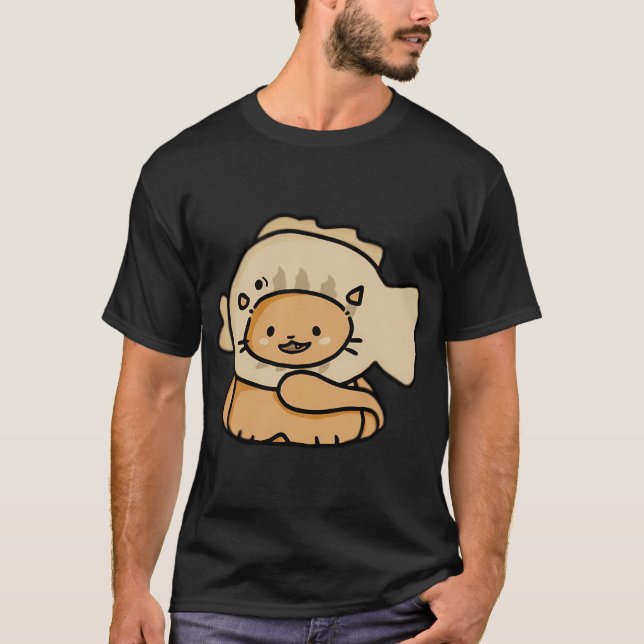 Camiseta Gato Kawaii em Taiyaki (Frente)