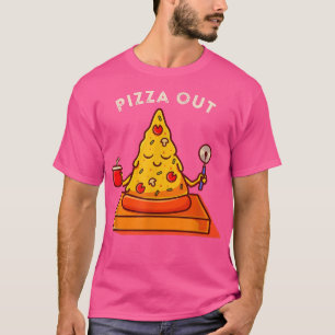 Camiseta Gato Kawaii Engraçado Pun Peace Pizza Fora Lotus Z