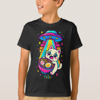 Gato Kawaii Engraçado Ramen Ufo Anime Japonês Mulh