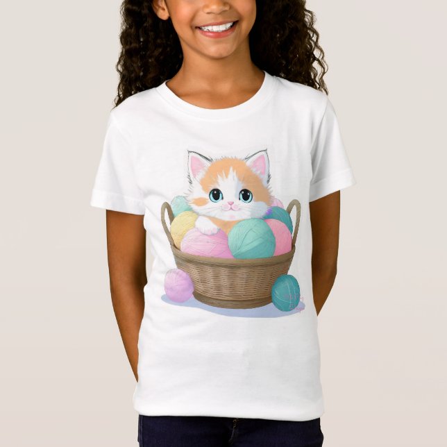 Camiseta Gato kawaii fofo (Frente)