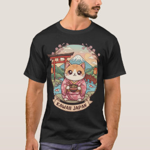 Camiseta Gato Kawaii no Japão